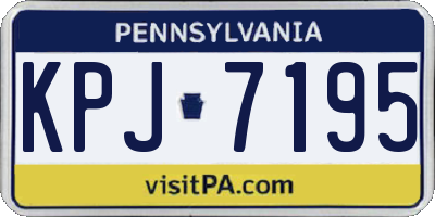 PA license plate KPJ7195