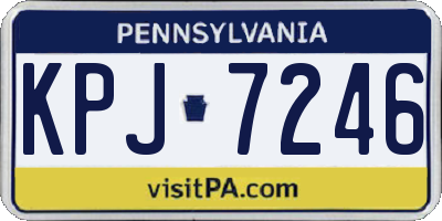 PA license plate KPJ7246