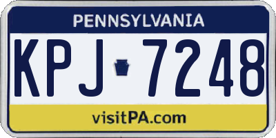 PA license plate KPJ7248
