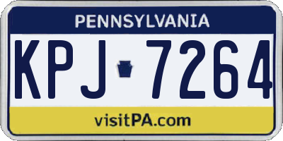 PA license plate KPJ7264