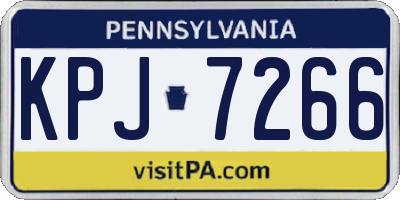 PA license plate KPJ7266