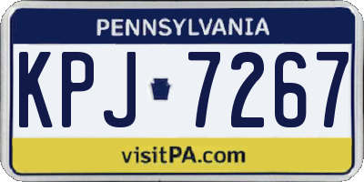 PA license plate KPJ7267