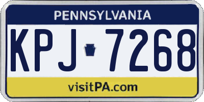 PA license plate KPJ7268