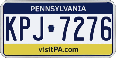 PA license plate KPJ7276