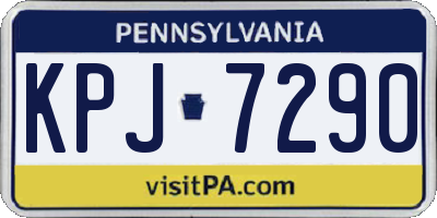 PA license plate KPJ7290