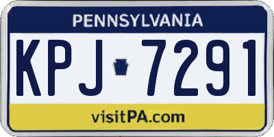 PA license plate KPJ7291