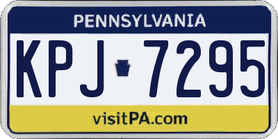 PA license plate KPJ7295