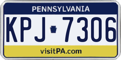 PA license plate KPJ7306