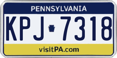 PA license plate KPJ7318