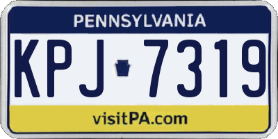 PA license plate KPJ7319