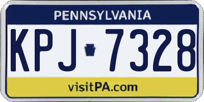 PA license plate KPJ7328