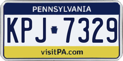 PA license plate KPJ7329