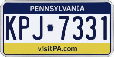 PA license plate KPJ7331