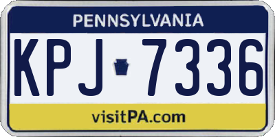 PA license plate KPJ7336
