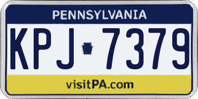 PA license plate KPJ7379