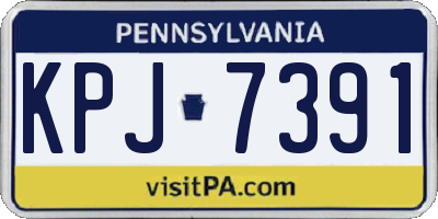 PA license plate KPJ7391