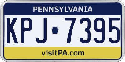 PA license plate KPJ7395