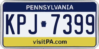PA license plate KPJ7399