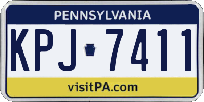 PA license plate KPJ7411