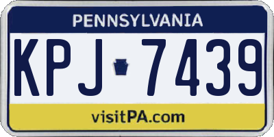 PA license plate KPJ7439