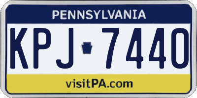 PA license plate KPJ7440