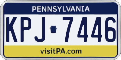 PA license plate KPJ7446