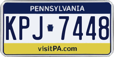PA license plate KPJ7448