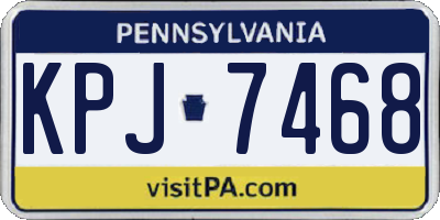 PA license plate KPJ7468