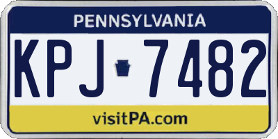 PA license plate KPJ7482
