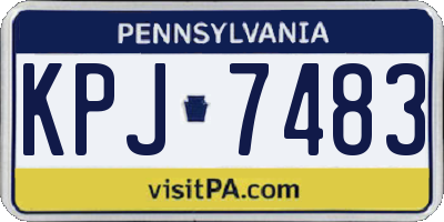 PA license plate KPJ7483