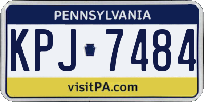 PA license plate KPJ7484