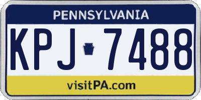PA license plate KPJ7488