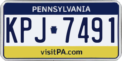 PA license plate KPJ7491