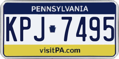 PA license plate KPJ7495