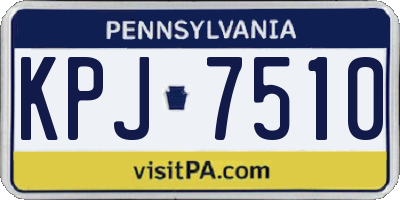 PA license plate KPJ7510