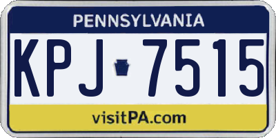 PA license plate KPJ7515