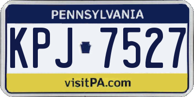 PA license plate KPJ7527