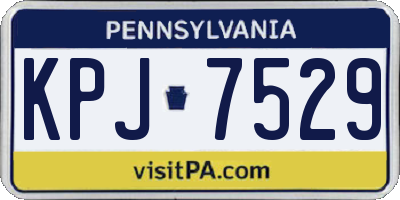 PA license plate KPJ7529