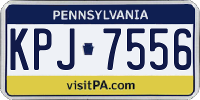 PA license plate KPJ7556