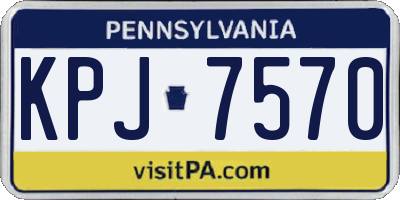 PA license plate KPJ7570