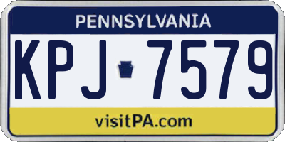 PA license plate KPJ7579