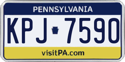 PA license plate KPJ7590