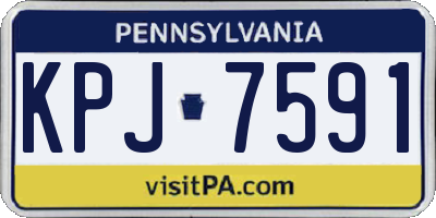 PA license plate KPJ7591