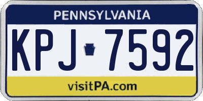 PA license plate KPJ7592
