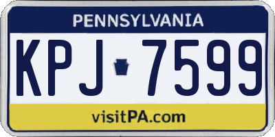 PA license plate KPJ7599
