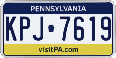 PA license plate KPJ7619