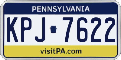 PA license plate KPJ7622
