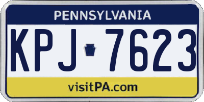 PA license plate KPJ7623