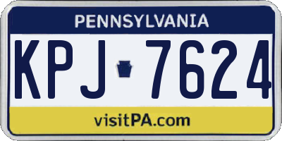 PA license plate KPJ7624