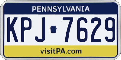 PA license plate KPJ7629